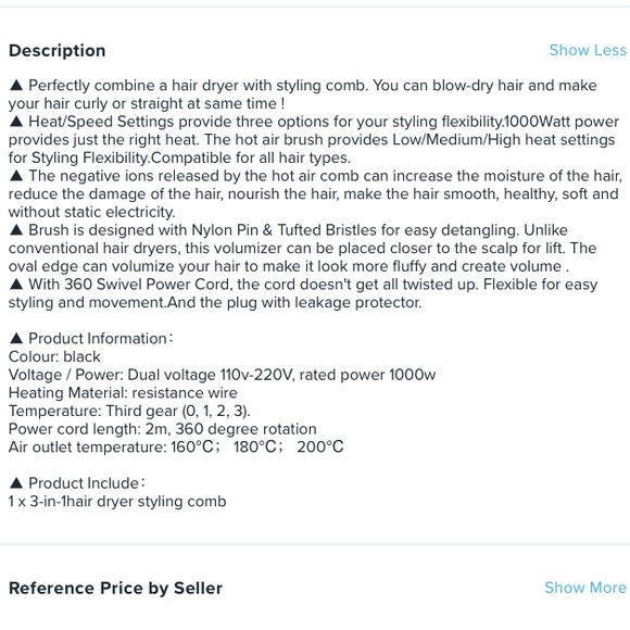 3-in-1 Hair Dryer & Hair Curler/Straightener 💫 - Picture 10 of 10